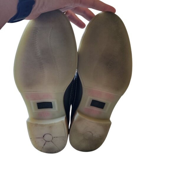 Swear Charlotte 6 made in Portugal Leather Ankle Boot Navy Blue Wing Tip Size 41 - Picture 2 of 11